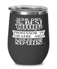 Funny Professor of Theatre Arts Wine Glass Some Days The Best Thing About Being A Prof of Theatre Arts is 12oz Stainless Steel Black