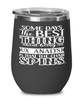 Funny UX Analyst Wine Glass Some Days The Best Thing About Being An UX Analyst is 12oz Stainless Steel Black