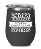 Funny Access Consultant Wine Glass Some Days The Best Thing About Being An Access Consultant is 12oz Stainless Steel Black