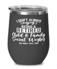 Funny Child And Family Social Worker Wine Glass I Dont Always Enjoy Being a Retired Child And Family Social Worker Oh Wait Yes I Do 12oz Stainless Steel Black