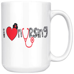 Nurse Mug I Love Nursing 15oz White Coffee Mugs