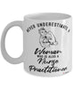 Nurse Practitioner Mug Never Underestimate A Woman Who Is Also A Nurse Practitioner Coffee Cup White