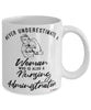 Nursing Administrator Mug Never Underestimate A Woman Who Is Also A Nursing Administrator Coffee Cup White