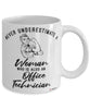 Office Technician Mug Never Underestimate A Woman Who Is Also An Office Tech Coffee Cup White