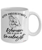 Oncologist Mug Never Underestimate A Woman Who Is Also An Oncologist Coffee Cup White