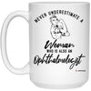 Ophthalmologist Mug Never Underestimate A Woman Who Is Also An Ophthalmologist Coffee Cup 15oz White 21504