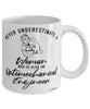 Optomechanical Engineer Mug Never Underestimate A Woman Who Is Also An Optomechanical Engineer Coffee Cup White