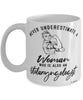 Otolaryngologist Mug Never Underestimate A Woman Who Is Also An ENT Coffee Cup White