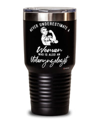Otolaryngologist Tumbler Never Underestimate A Woman Who Is Also An ENT 30oz Stainless Steel Black