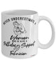 Pathology Support Technician Mug Never Underestimate A Woman Who Is Also A Pathology Support Tech Coffee Cup White