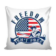 Patriot American Flag Graphic Pillow Cover Freedom Isnt Free
