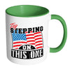 Patriot American Flag Mug Try Stepping On This One White 11oz Accent Coffee Mugs