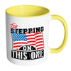 Patriot American Flag Mug Try Stepping On This One White 11oz Accent Coffee Mugs