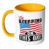 Patriot American Flag Mug Try Stepping On This One White 11oz Accent Coffee Mugs