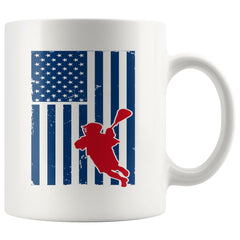 Patriot Lacrosse Mug Lacrosse American Flag 11oz White Coffee Mugs