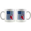 Patriot Lacrosse Mug Lacrosse American Flag 11oz White Coffee Mugs