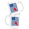 Patriot Lacrosse Mug Lacrosse American Flag 15oz White Coffee Mugs