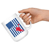 Patriot Lacrosse Mug Lacrosse American Flag 15oz White Coffee Mugs