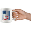 Patriot Surfing Mug Surfing American Flag 11oz White Coffee Mugs
