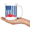 Patriotic American Flag Motorcycle Biker Mug 15oz White Coffee Mugs