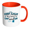 PC Tech Mug Keep Calm And Turn It Off And On White 11oz Accent Coffee Mugs