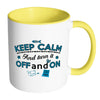 PC Tech Mug Keep Calm And Turn It Off And On White 11oz Accent Coffee Mugs