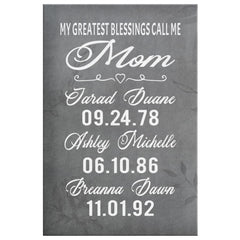 pCarson Personalized Mothers Day Gift Canvas Print My Greatest Blessings Call Me Mom