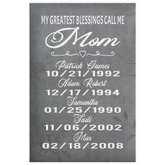 pCiuccio Personalized Mothers Day Gift Canvas Print My Greatest Blessings Call Me Mom