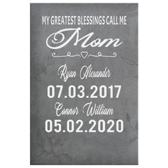 pDeis Personalized Mothers Day Gift Canvas Print My Greatest Blessings Call Me Mom