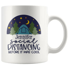Personalized Camping Mug Social Distancing Before It Was Cool Camper Gift