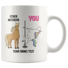 Personalized Funny Unicorn Mothers Day Mug Gift From Daughter Son White Coffee Mug