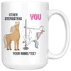 Personalized Funny Unicorn Stepsister Mug Gift From Brother Sister Birthday Gift White Coffee Mug