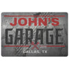 Personalized Garage Doormat Name and State