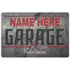 Personalized Garage Doormat Name and State