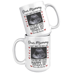 Personalized Mothers Day Sonogram Mug Upload Your Custom Sonogram Coffee Cup 11oz 15oz White