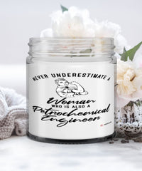 Petrochemical Engineer Candle Never Underestimate A Woman Who Is Also A Petrochemical Engineer 9oz Vanilla Scented Candles Soy Wax