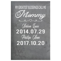 Phil L Personalized Mothers Day Gift Canvas Print My Greatest Blessings Call Me Mom