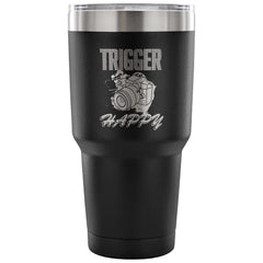 Photography Camera Travel Mug Trigger Happy 30 oz Stainless Steel Tumbler