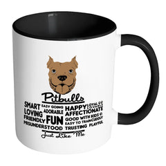 Pitbull Awareness Mug White 11oz Accent Coffee Mugs