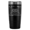 Pitbull Gym Travel Mug Strong And Dedicated 20oz Stainless Steel Tumbler