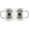 Pitbull Mug Strong and Dedicated 11oz White Coffee Mugs