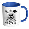 Pitbull Weightlifting Mug - Strong And Dedicated White 11oz Accent Coffee Mugs