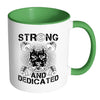 Pitbull Weightlifting Mug - Strong And Dedicated White 11oz Accent Coffee Mugs