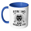 Pitbull Weightlifting Mug - Strong And Dedicated White 11oz Accent Coffee Mugs