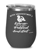 Political Architect Wine Glass Never Underestimate A Woman Who Is Also A Political Architect 12oz Stainless Steel Black