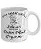 Power Plant Engineer Mug Never Underestimate A Woman Who Is Also A Power Plant Engineer Coffee Cup White