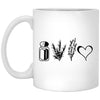 Practical Magic Mug Salt Rosemary Lavender Heart Coffee Cup 11oz White XP8434