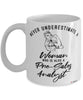 Pre-Sales Analyst Mug Never Underestimate A Woman Who Is Also A Pre-Sales Analyst Coffee Cup White