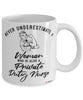 Private Duty Nurse Mug Never Underestimate A Woman Who Is Also A Private Duty Nurse Coffee Cup White