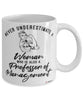 Professor of Management Mug Never Underestimate A Woman Who Is Also A Professor of Management Coffee Cup White